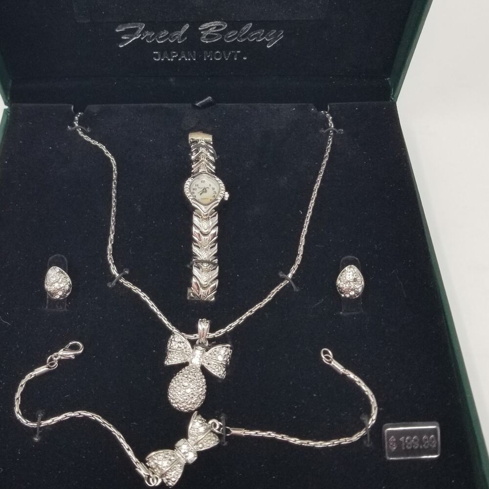 Fred‎ Belay  New Watch & Jewelry Set  Vintage Jewelry